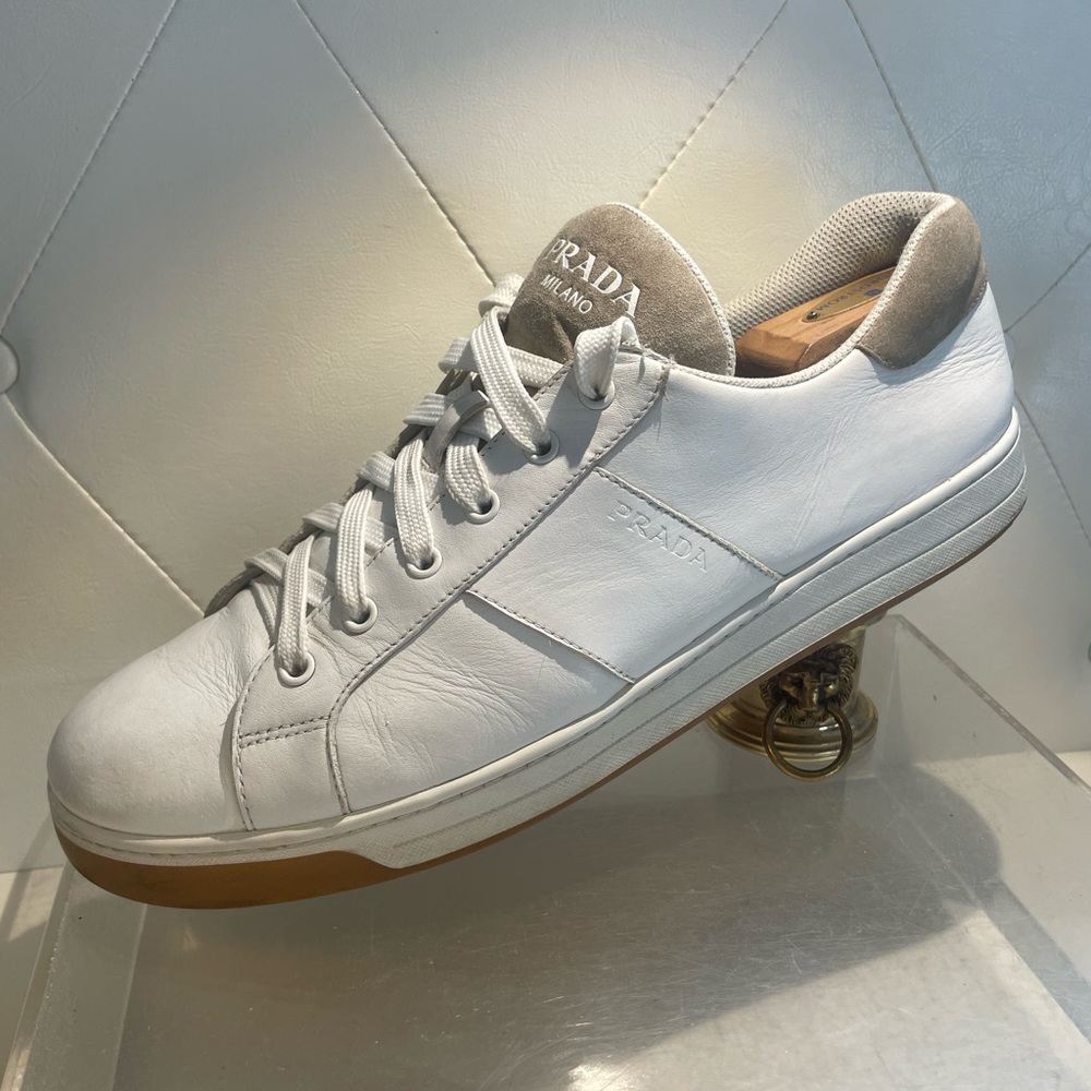 Prada Milano Men's White Sneakerssz 11.5 made in italy - Picture 10 of 16